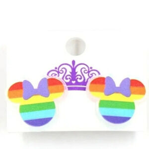 PRIDE rainbow Minnie earrings